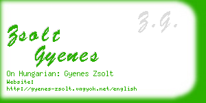 zsolt gyenes business card